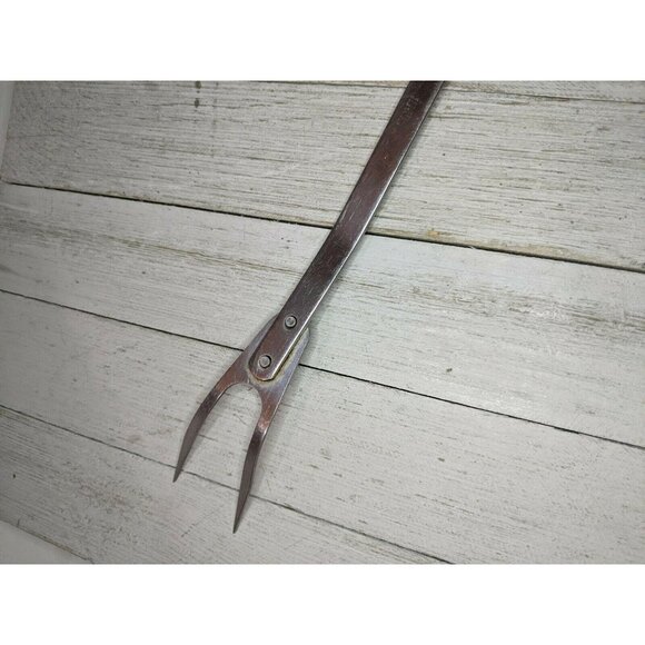 Veggies Handle #3 Stainless Steel Wide Meat Fork 12" USA Fruit Vintage - Picture 6 of 8